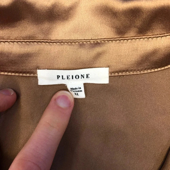 Pleione Satin Blouse | Copper | Size XL - Picture 3 of 5